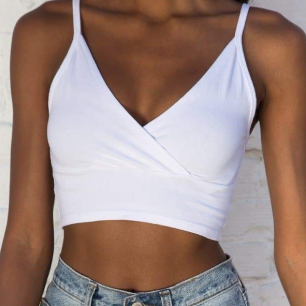 brandy Melville white amara tank